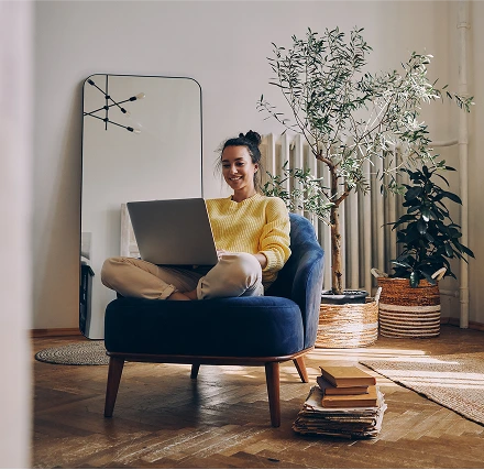 Woman with laptop